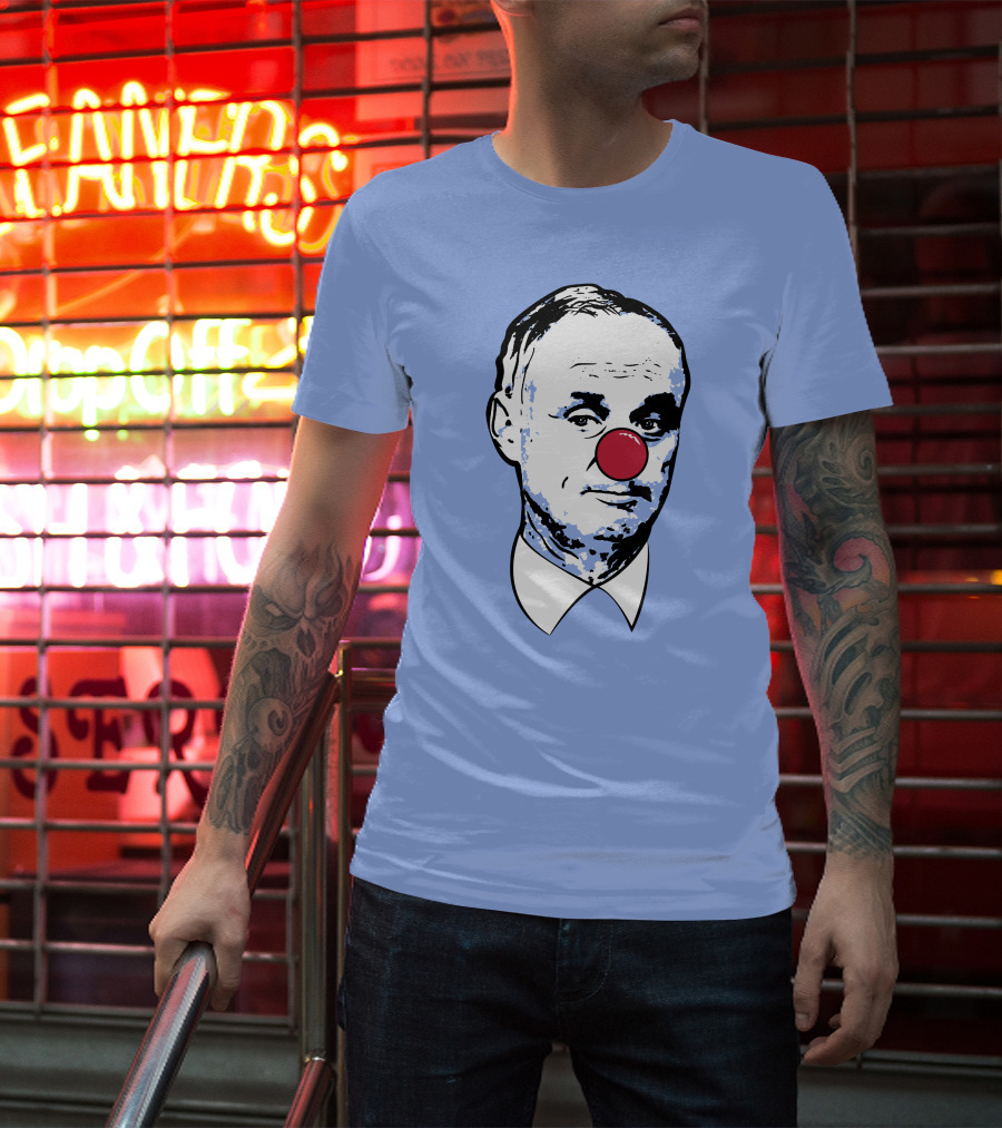 Clown Rob Manfred Blue Background Red Nose T-Shirt