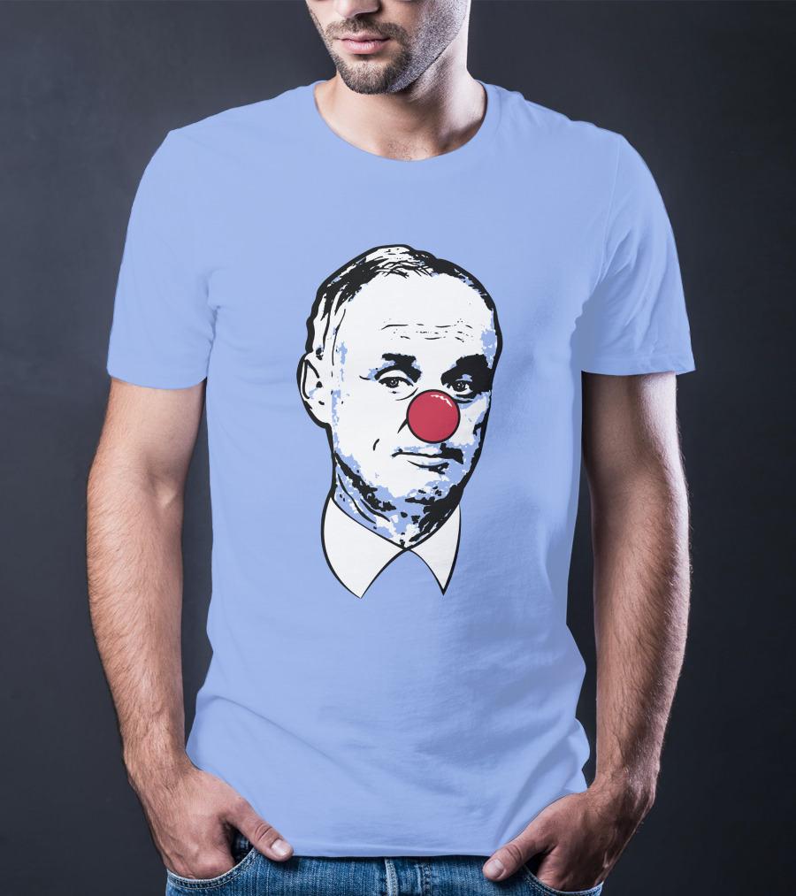 Clown Rob Manfred Blue Background Red Nose T-Shirt