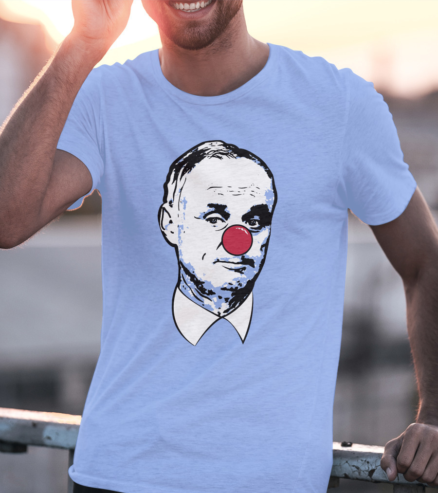 Clown Rob Manfred Blue Background Red Nose T-Shirt