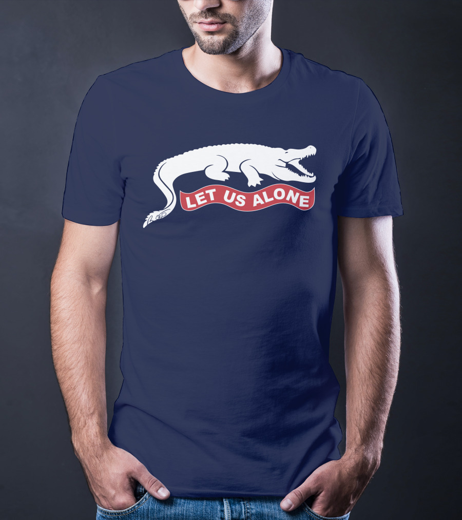 Gov Ron Desantis Gator Let Us Alone Alligator Emblem T-Shirt