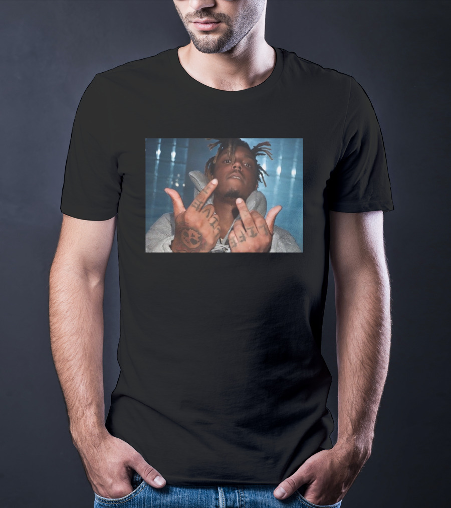 Travisworlddd Juice Wrld Middle Finger Tattoo T-Shirt