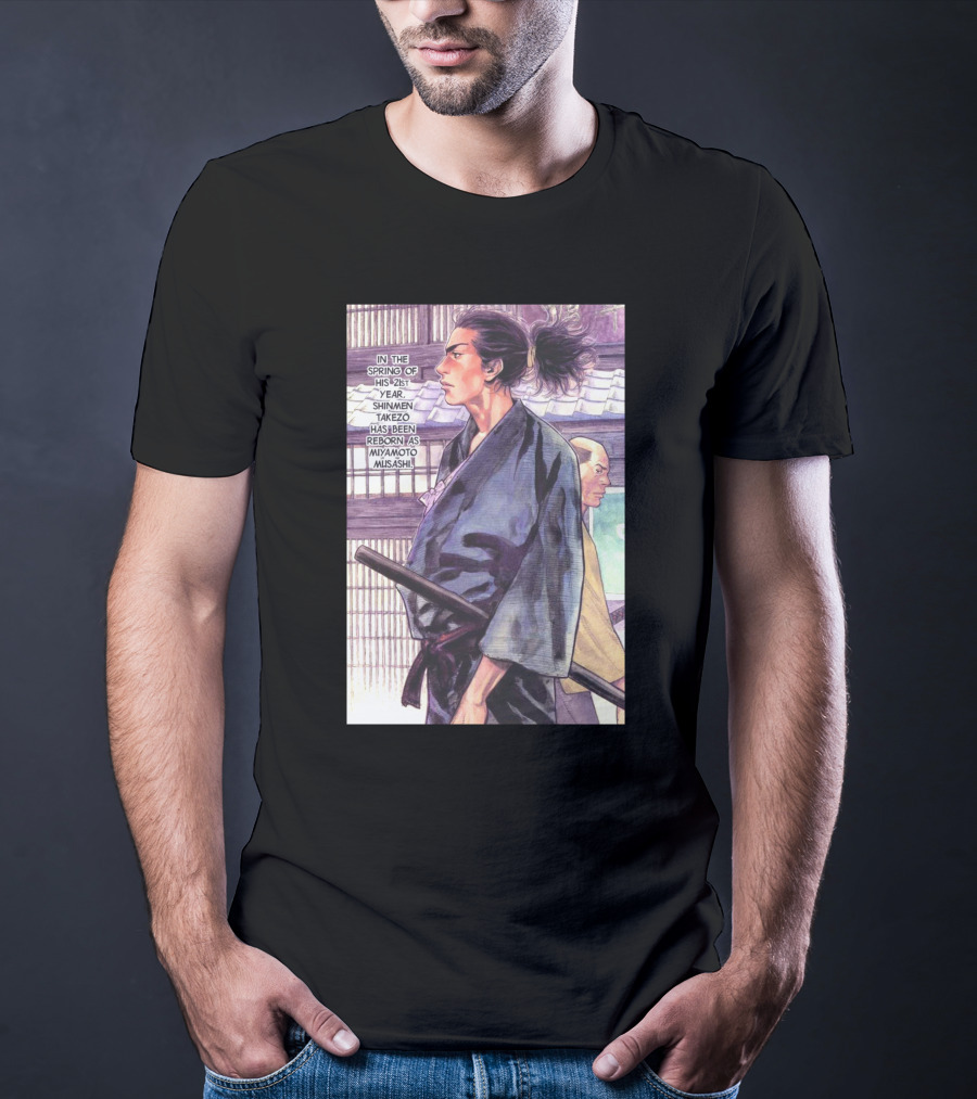 Miyamoto Musashi Rebirth Shimmen Takezo Manga Scene T-Shirt