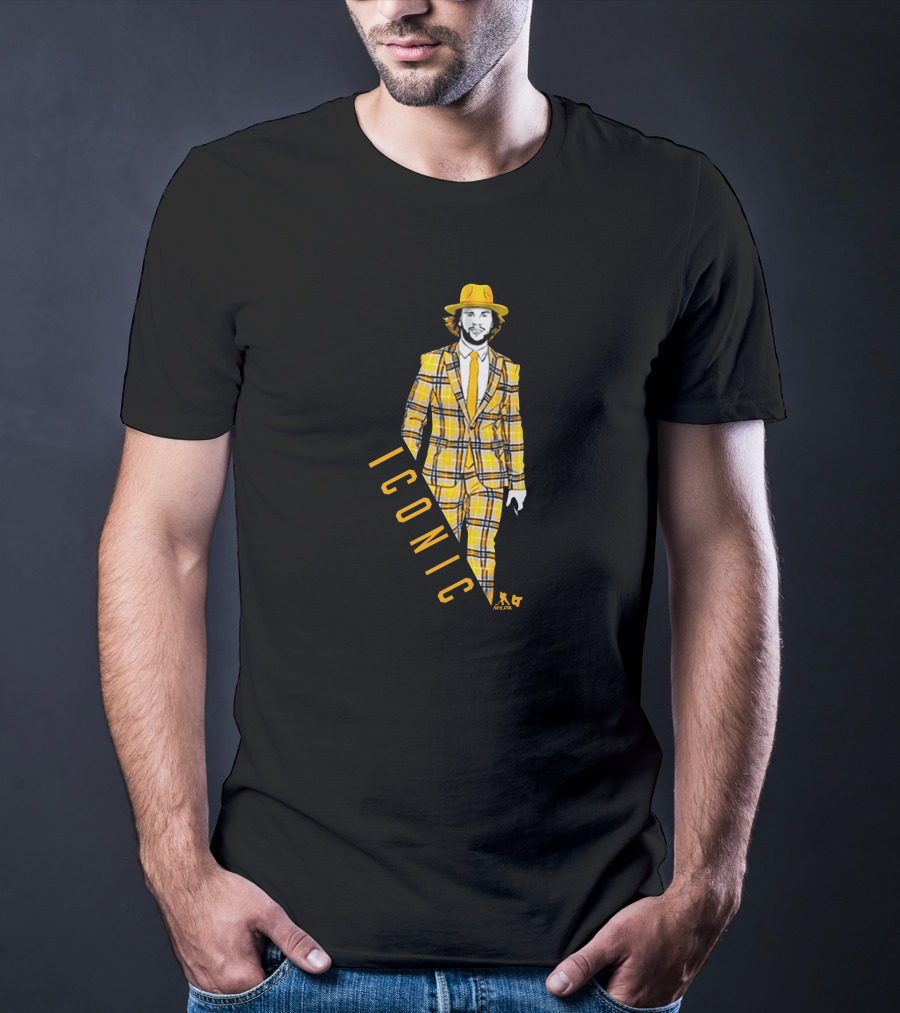 David Pastrnak Iconic Yellow Plaid Suit T-Shirt