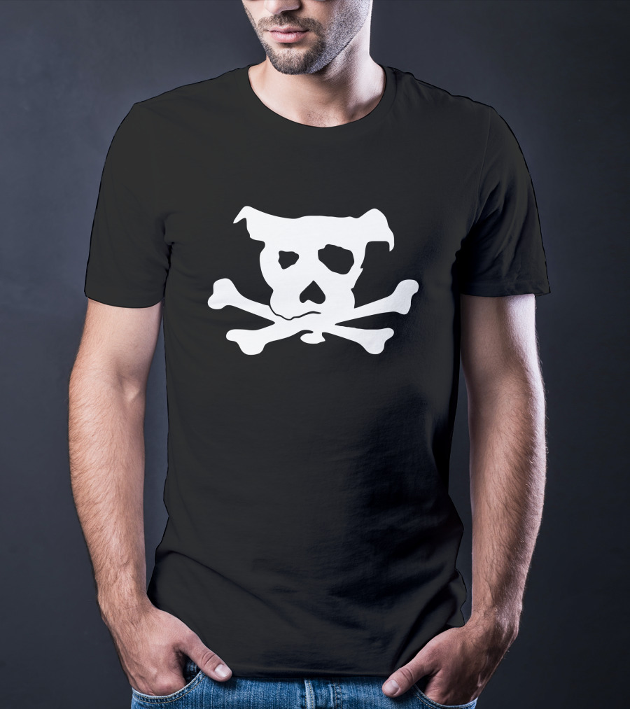 Pirate Dog Skull And Crossbones T-Shirt