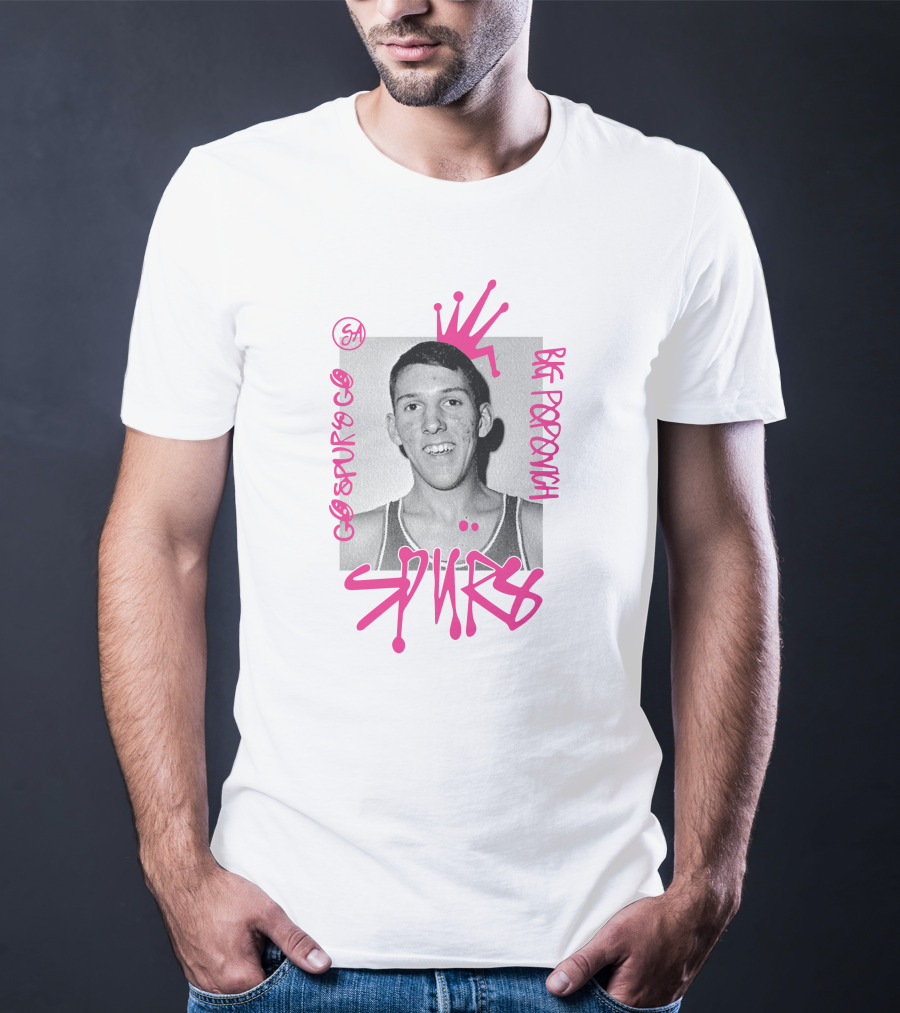 San Antonio Spurs Big Popovich Go Spurs Go SA T-Shirt