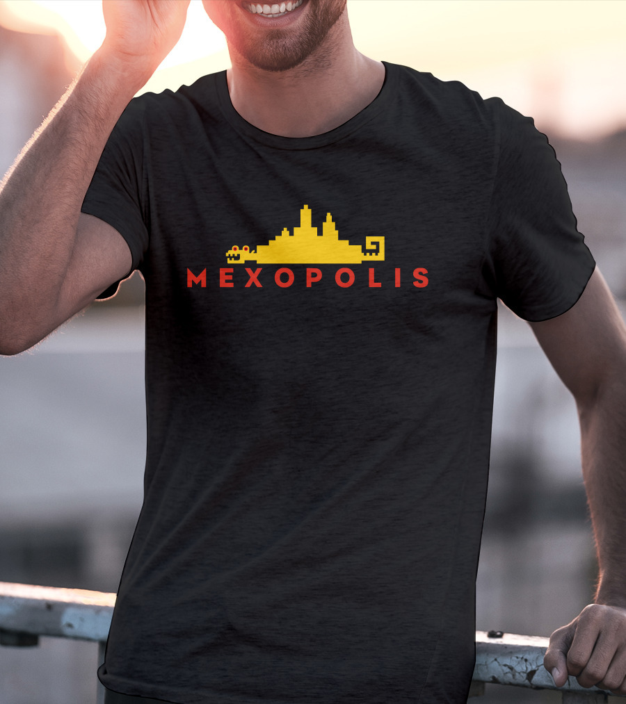 Mexopolis Essential Jorge R. Gutierrez Yellow Cityscape T-Shirt