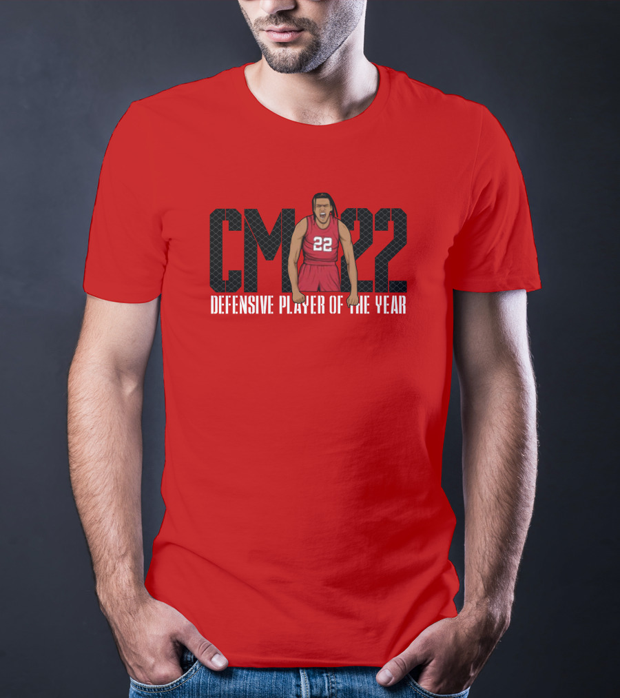 Caleb McConnell X The Players Trunk CM 22 Defensive Player Of The Year Red Basketball T-Shirt
