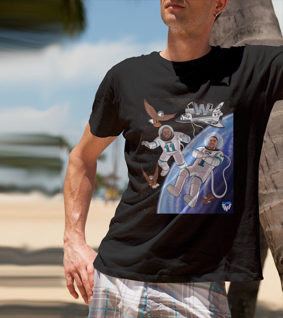 Aj Brown Flying High Baby Eagles TNF 8-0 Space Victory T-Shirt