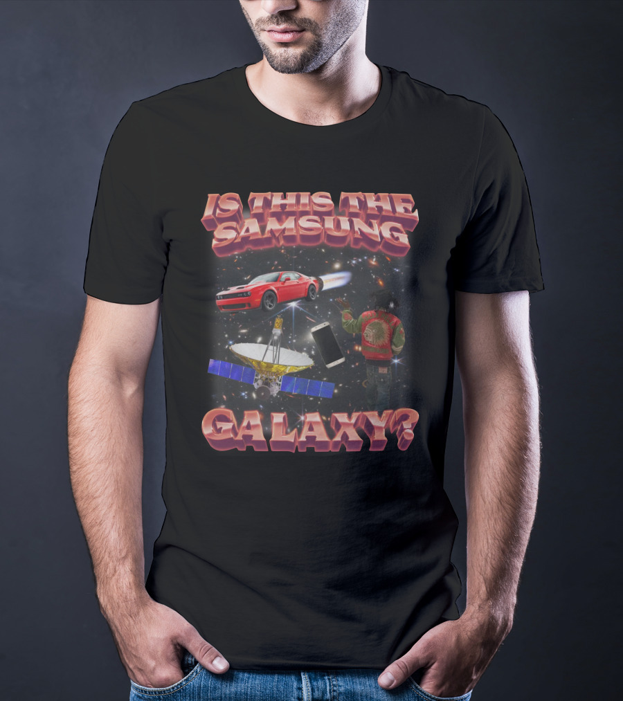 Is This The Samsung Galaxy Red Car Space Satellite Phone T-Shirt