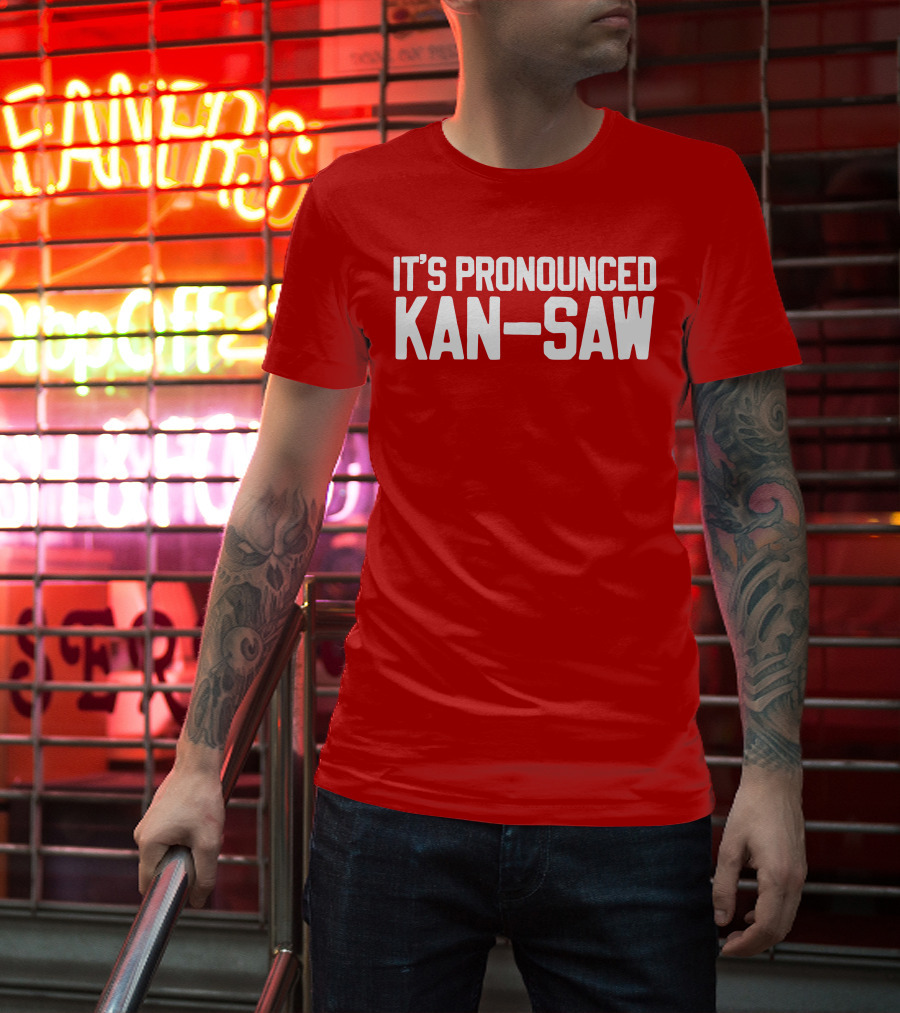 Hogs It's Pronounced Kan Saw Arkansas Razorbacks T-Shirt