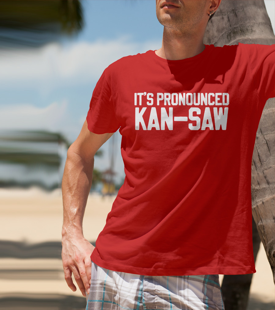 Hogs It's Pronounced Kan Saw Arkansas Razorbacks T-Shirt