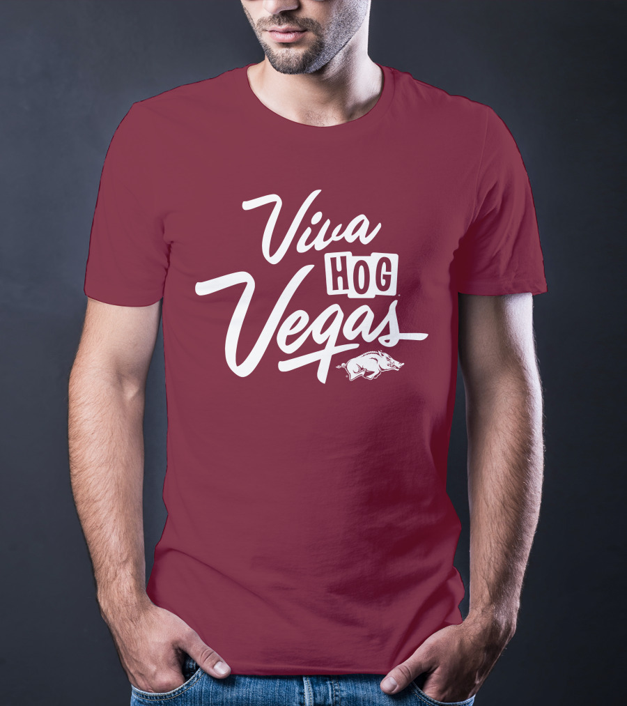 Viva Hog Vegas Arkansas Razorbacks Inspired Pig T-Shirt