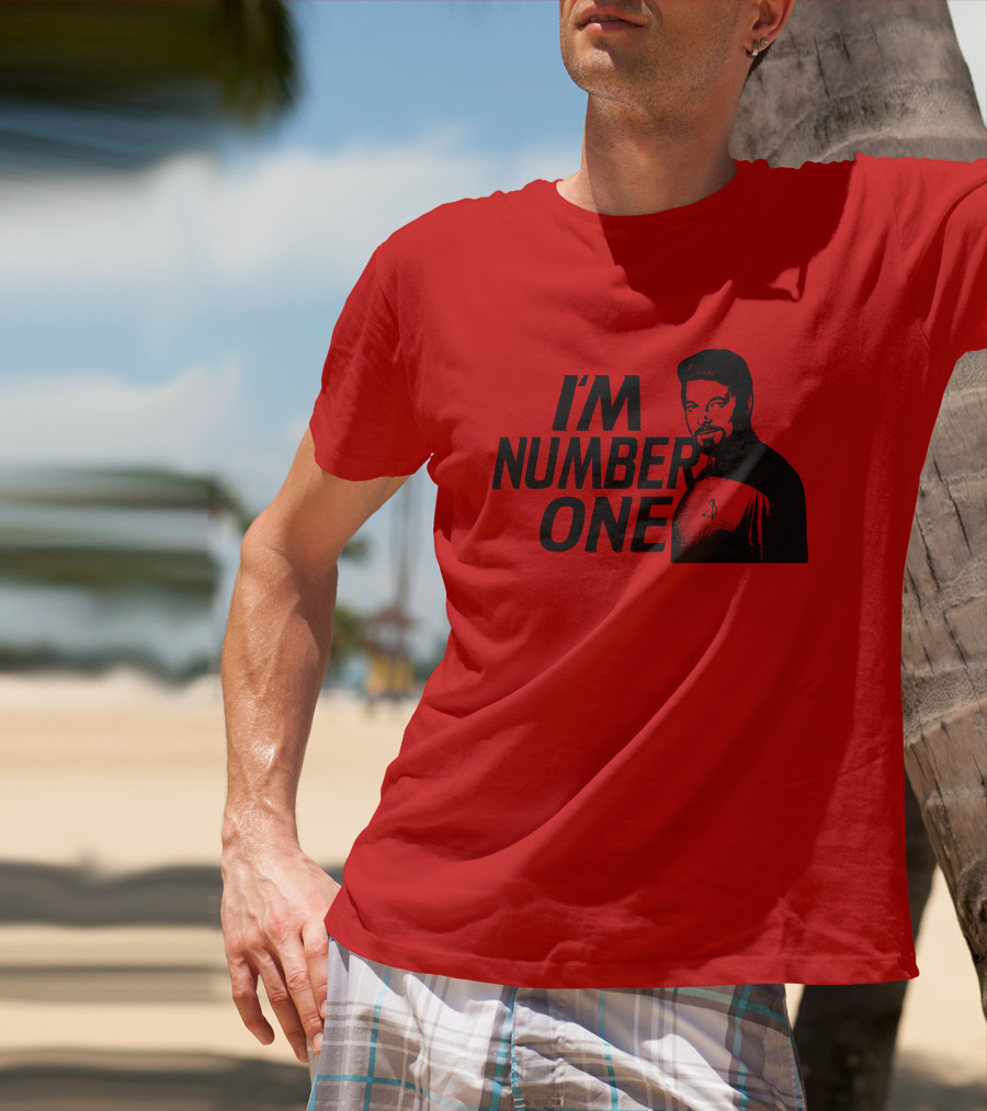 Star Trek I'm Number One Jonathan Frakes Red Crewneck T-Shirt