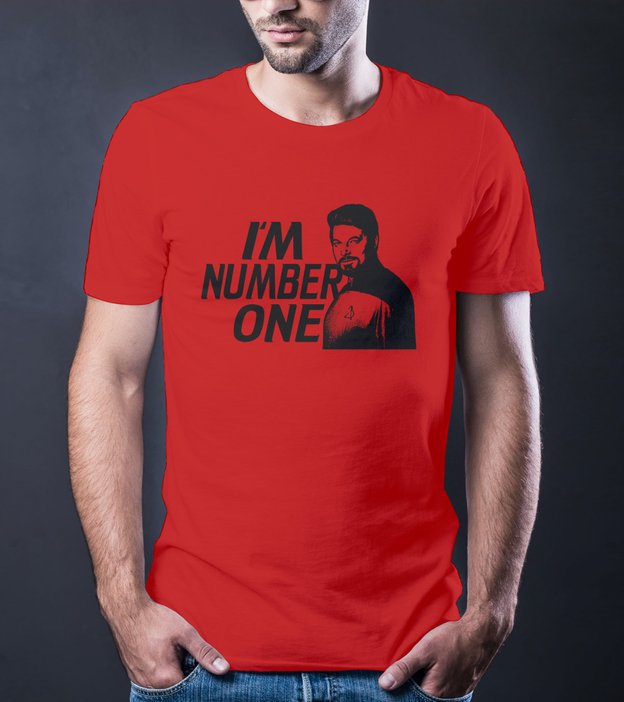Star Trek I'm Number One Jonathan Frakes Red Crewneck T-Shirt