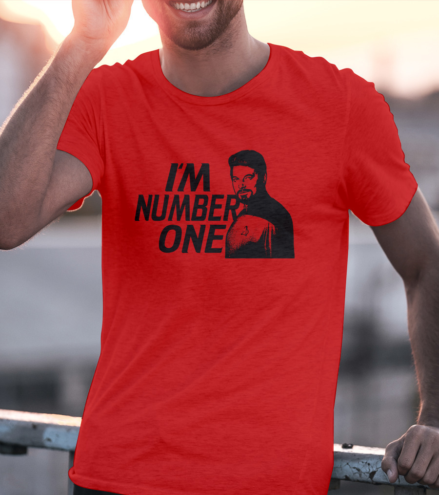 Star Trek I'm Number One Jonathan Frakes Red Crewneck T-Shirt