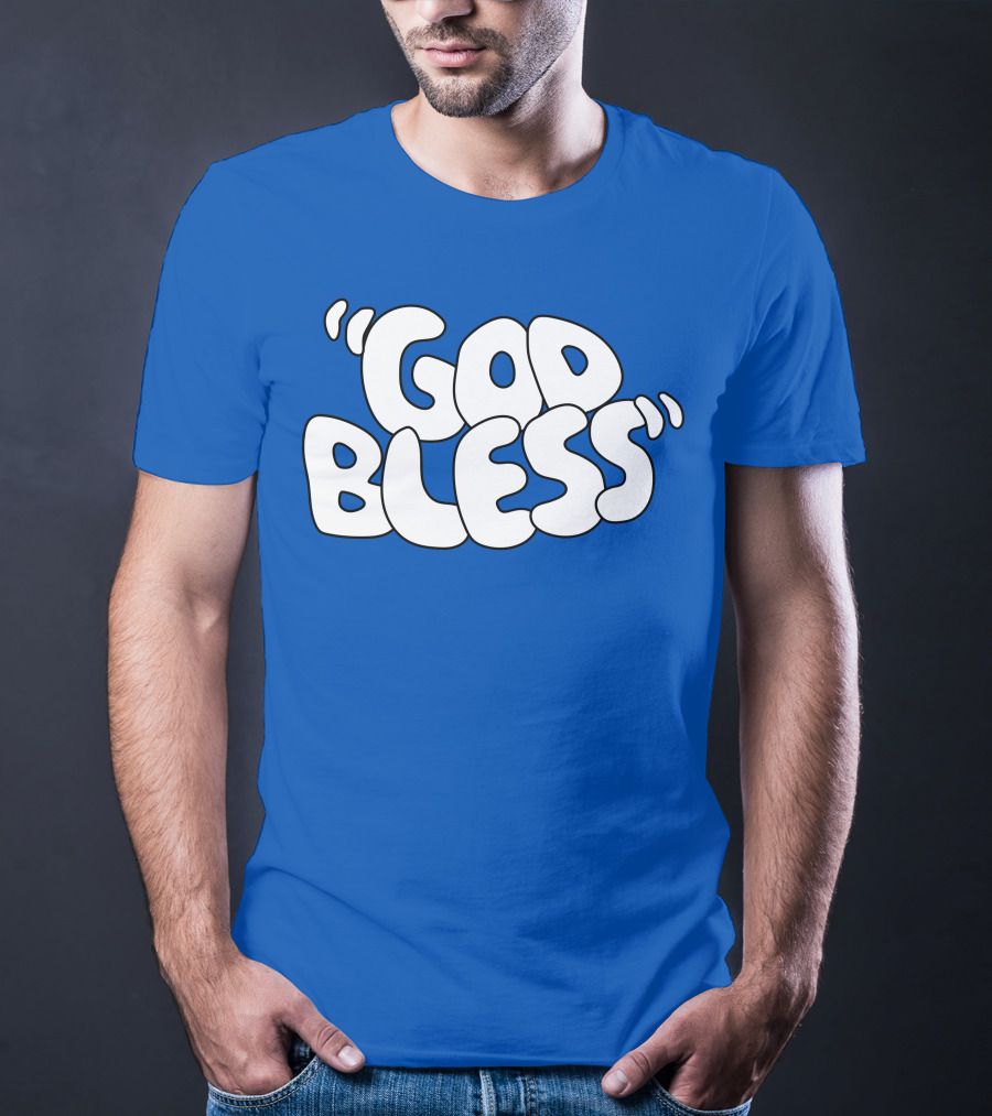Sal Vulcano God Bless Text Merchandise T-Shirt