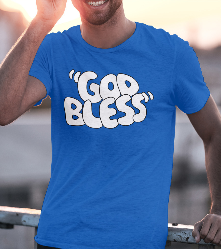 Sal Vulcano God Bless Text Merchandise T-Shirt