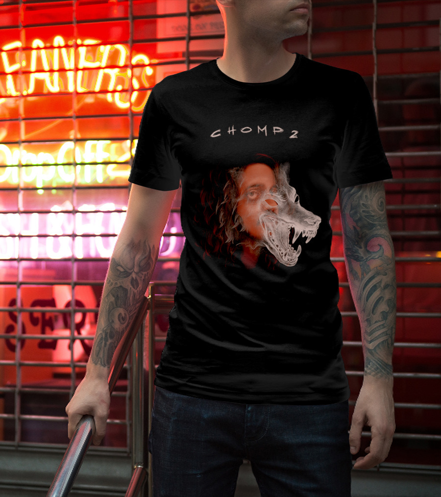 CHOMP 2 Russ Merch Wolf Overlay T-Shirt