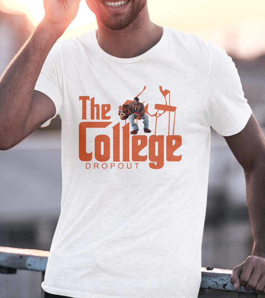 The College Dropout Godfather Parody Art Featuring Iconic Bear Puppet Strings T-Shirt