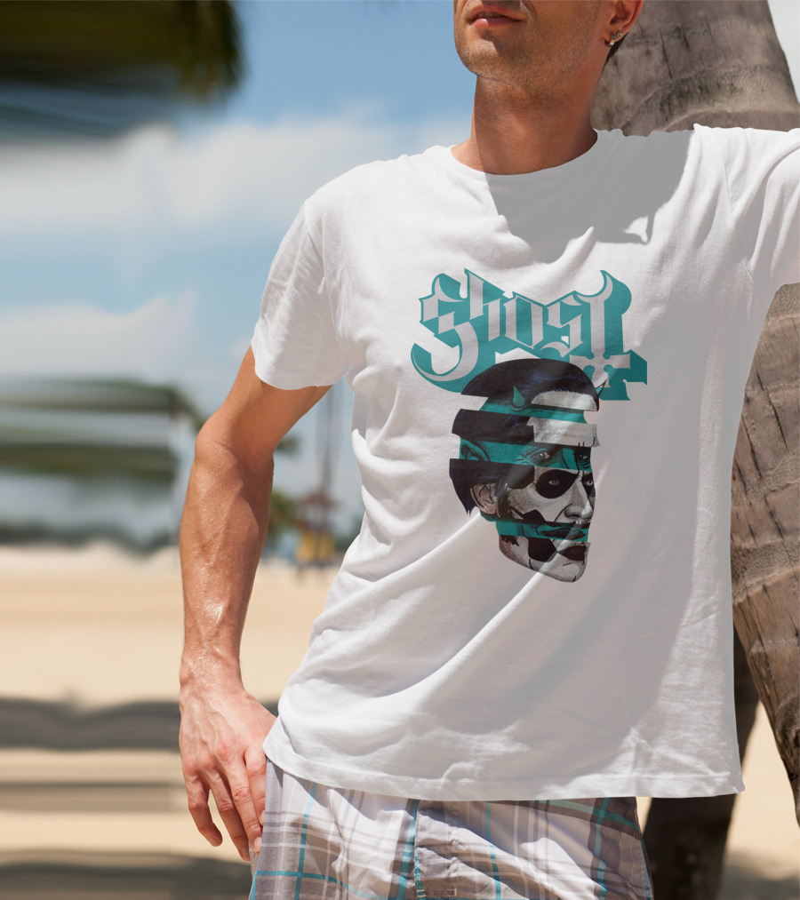 Ghost Band Fragmented Face T-Shirt