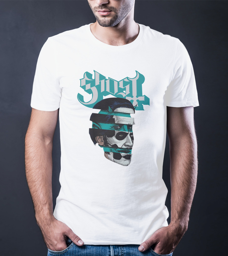 Ghost Band Fragmented Face T-Shirt