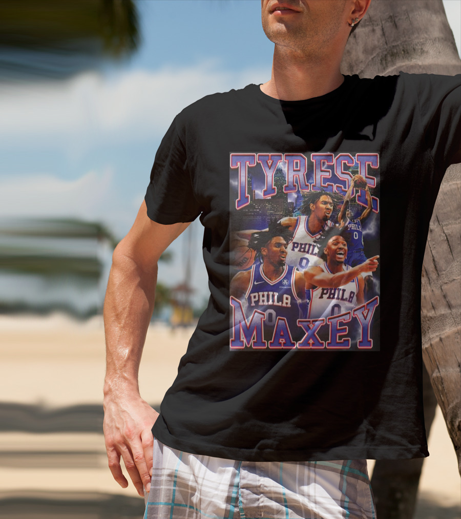 TYRESE MAXEY PHILA NBA Basketball Player T-Shirt