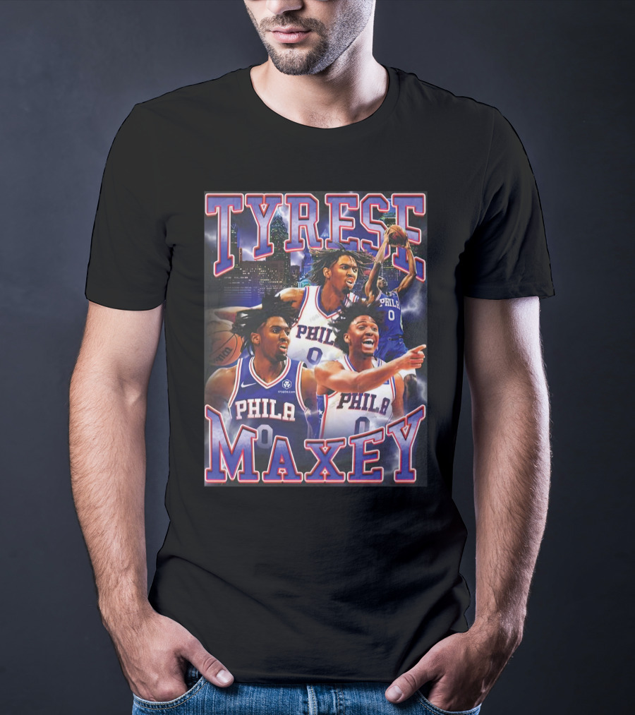 TYRESE MAXEY PHILA NBA Basketball Player T-Shirt