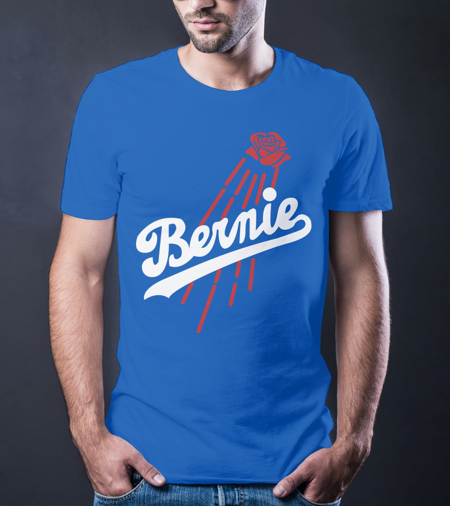 Bernie Sanders Dodgers Logo Rose T-Shirt