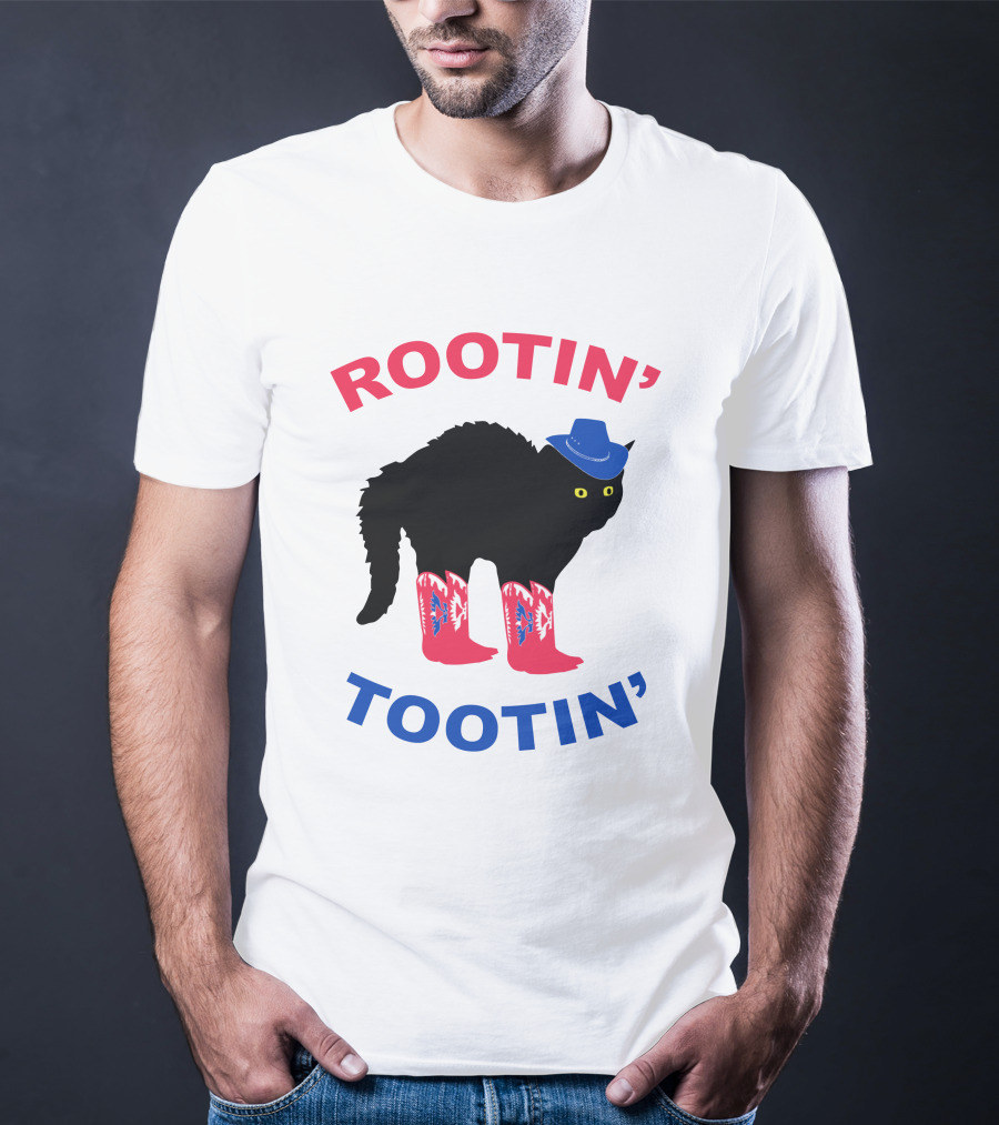 Rootin' Tootin' Cat With Cowboy Hat And Boots T-Shirt