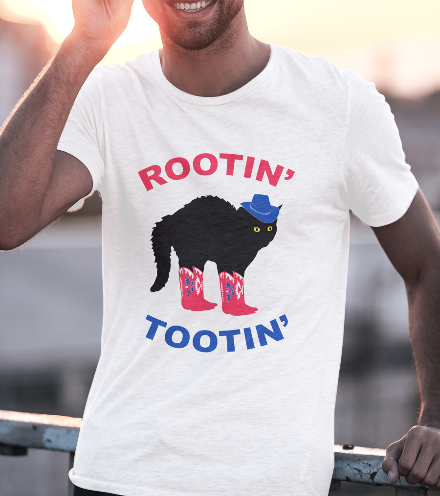 Rootin' Tootin' Cat With Cowboy Hat And Boots T-Shirt