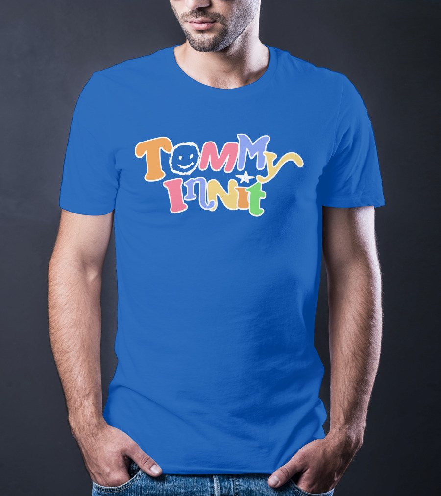 TommyInnit Colorful Text Design With Smiley Face And Star T-Shirt