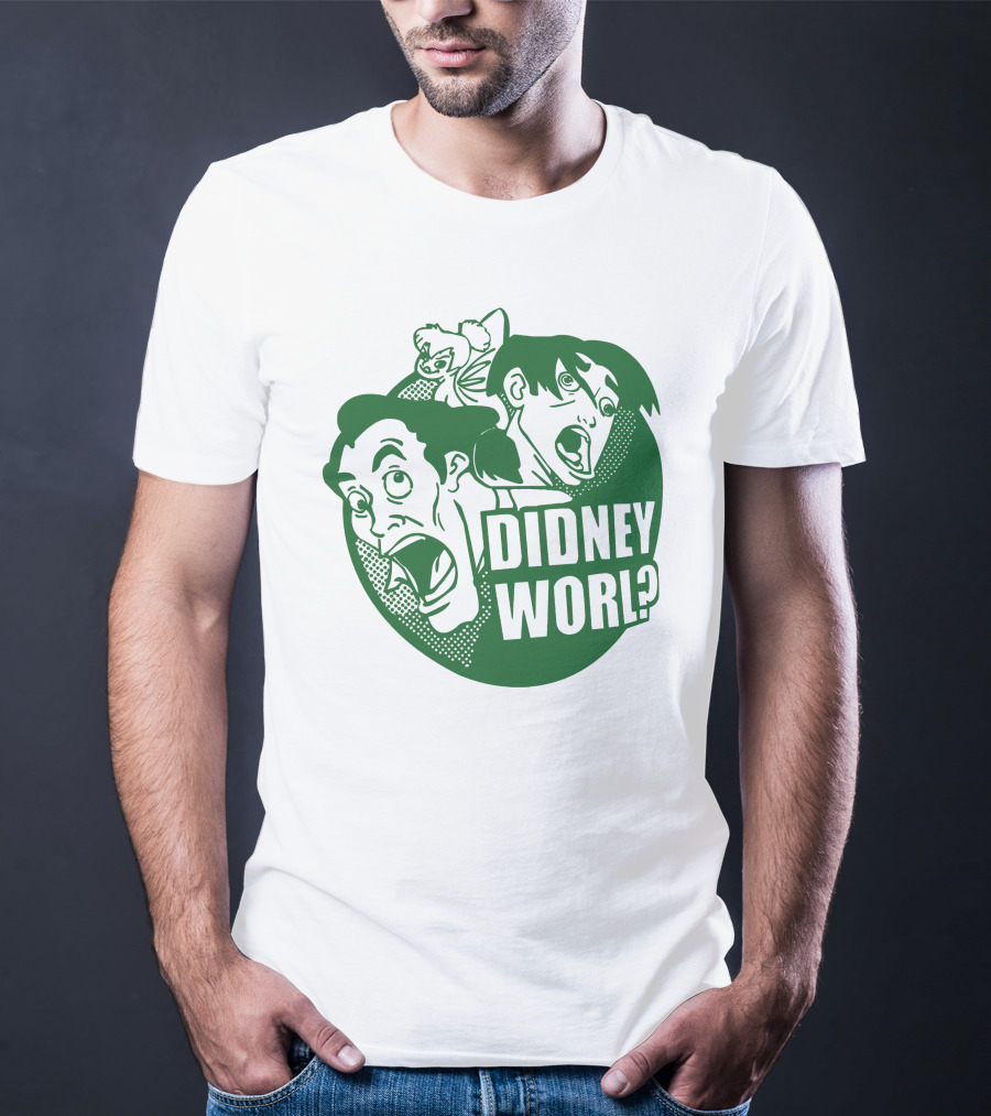 DIDNEY WORL Disney Parody Characters Reaction T-Shirt