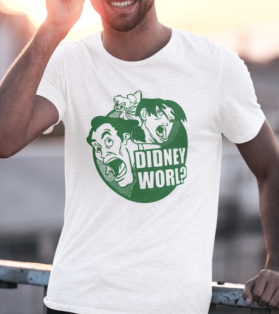 DIDNEY WORL Disney Parody Characters Reaction T-Shirt