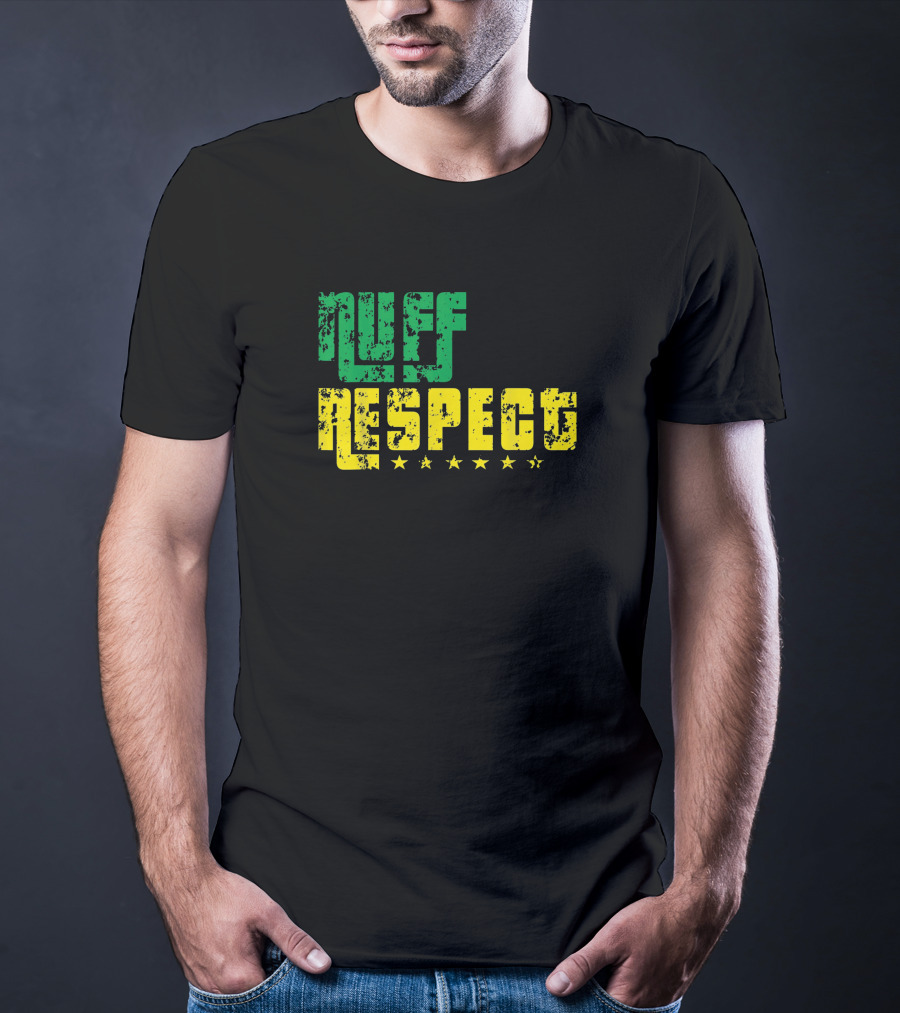 NUFF RESPECT Green Yellow Stars T-Shirt