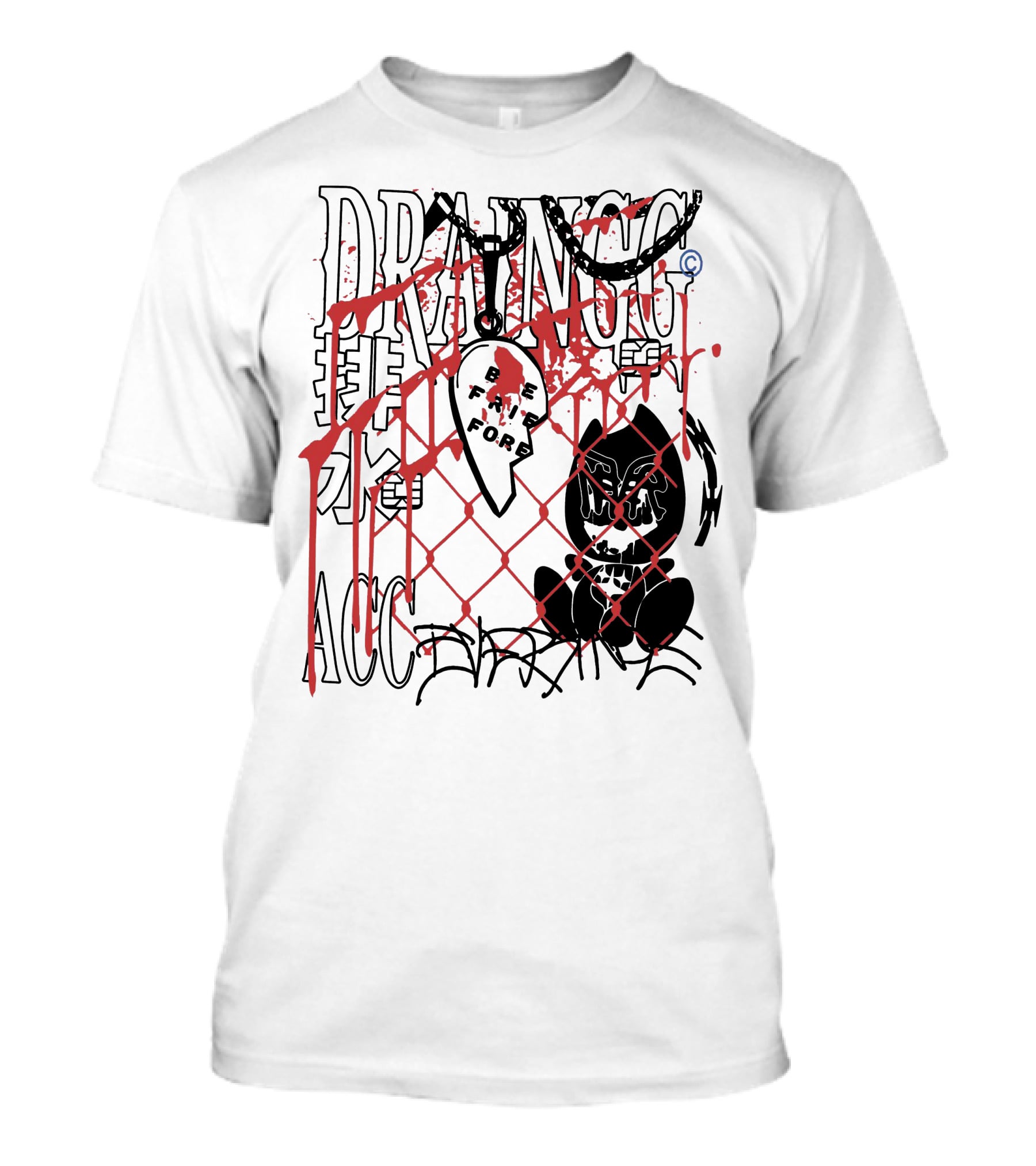 Drain Gang Acc Free Fall For T-Shirt