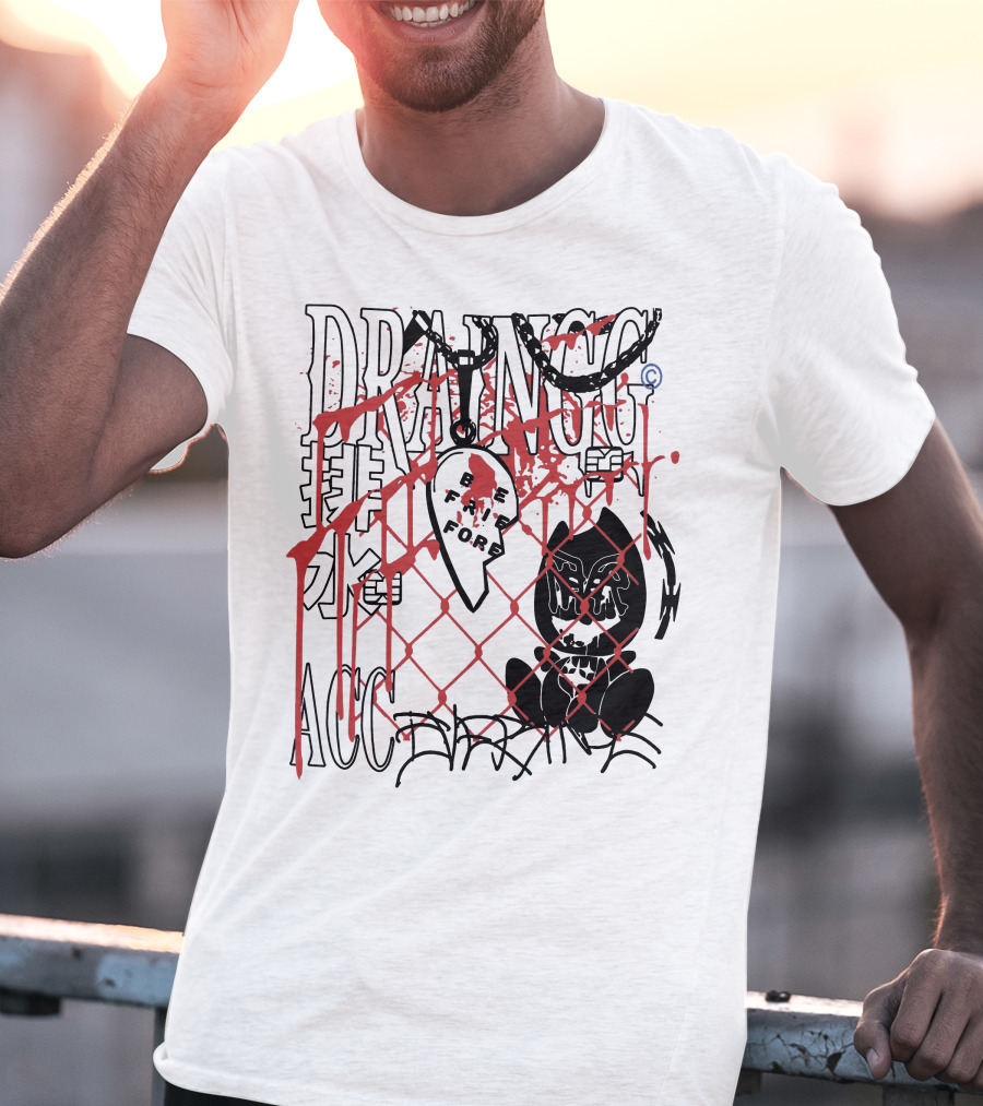 Drain Gang Acc Free Fall For T-Shirt