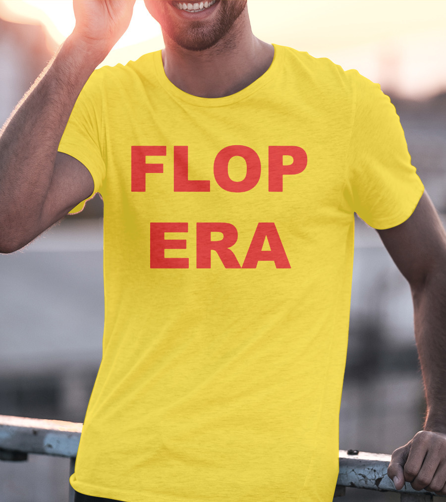FLOP ERA Yellow Background T-Shirt
