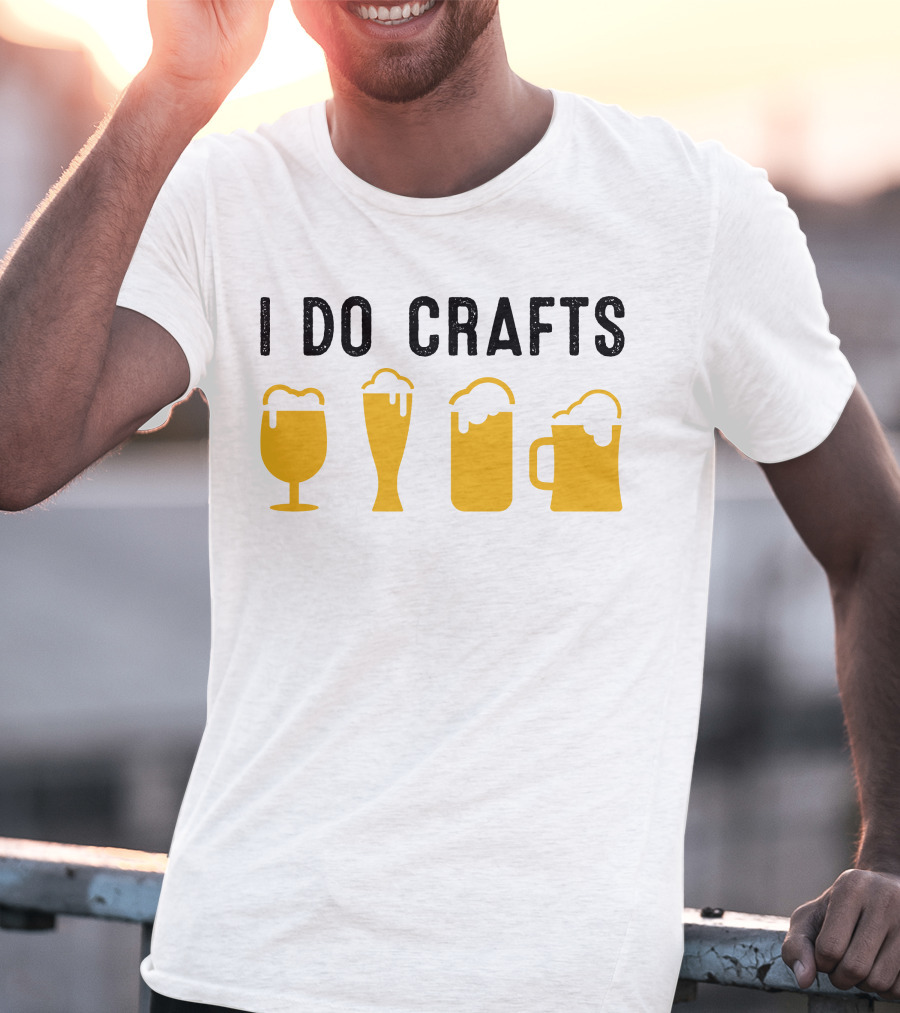 I Do Crafts Beer Glasses Iconic Reference T-Shirt