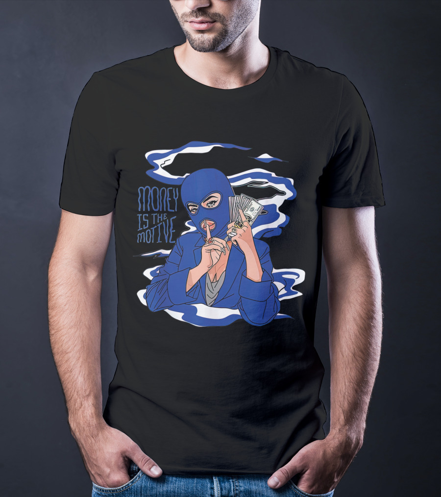 Money Is The Motive Racer Blue 5s T-Shirt