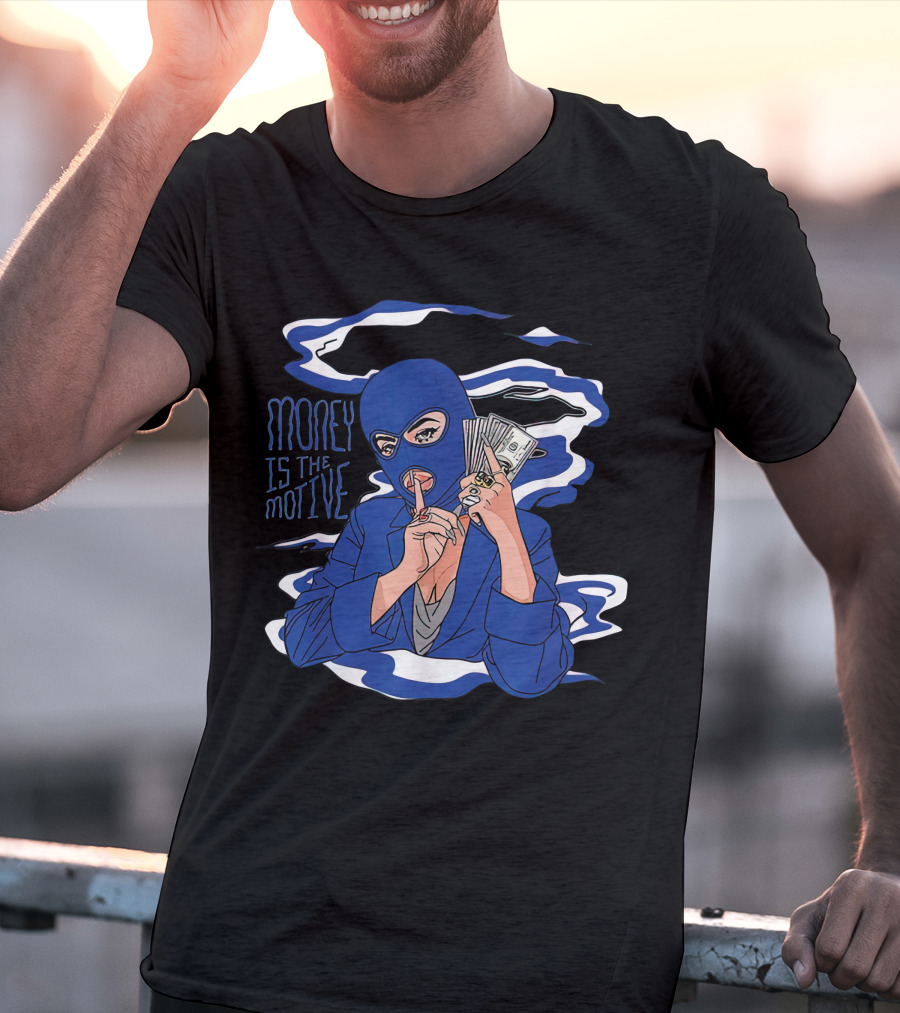 Money Is The Motive Racer Blue 5s T-Shirt