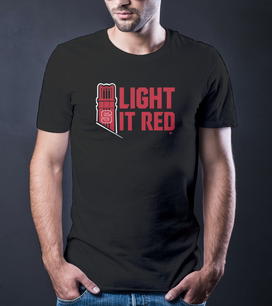 Light It Red NC State Inside Pack Sports Tower T-Shirt