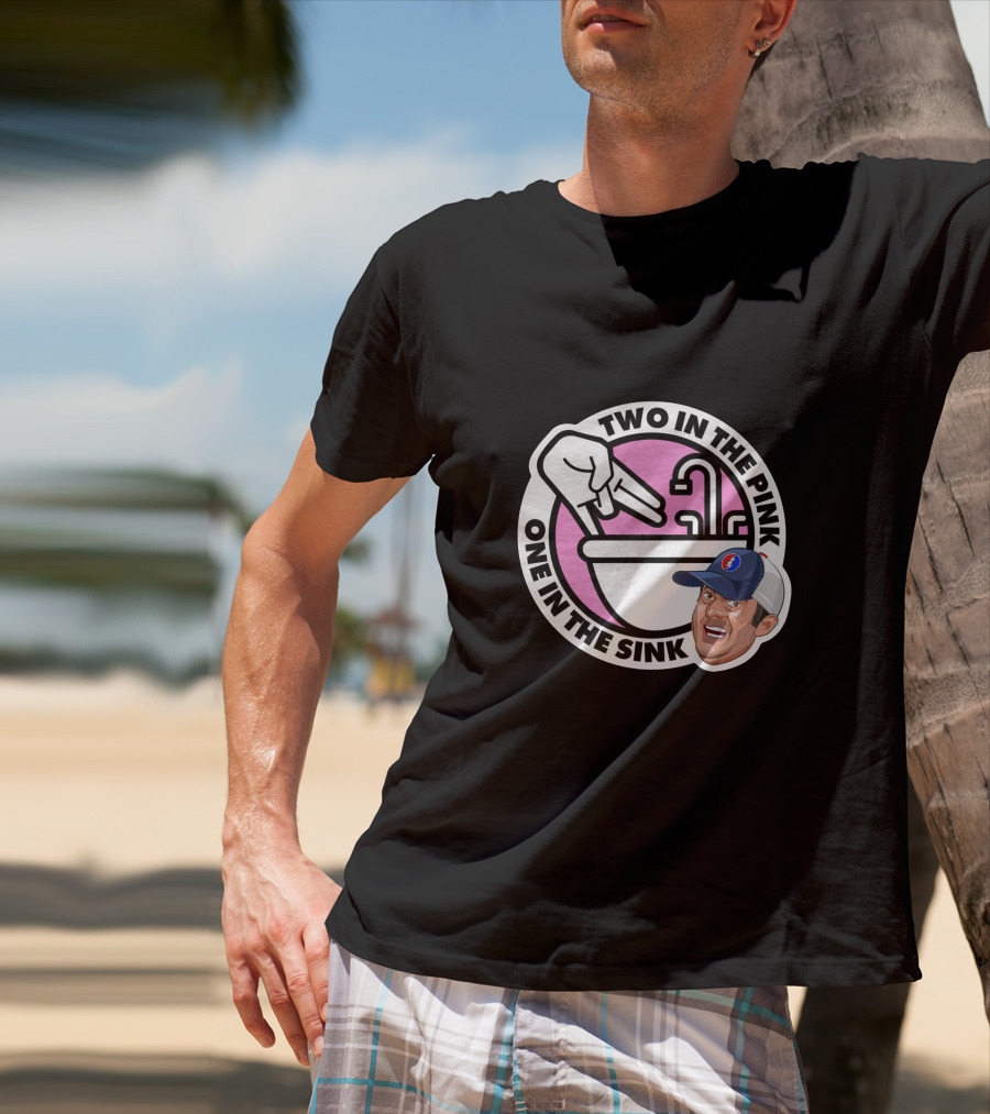Angel Resto Stugotz 790 Two In The Pink One In The Sink Graphic Face And Hand T-Shirt