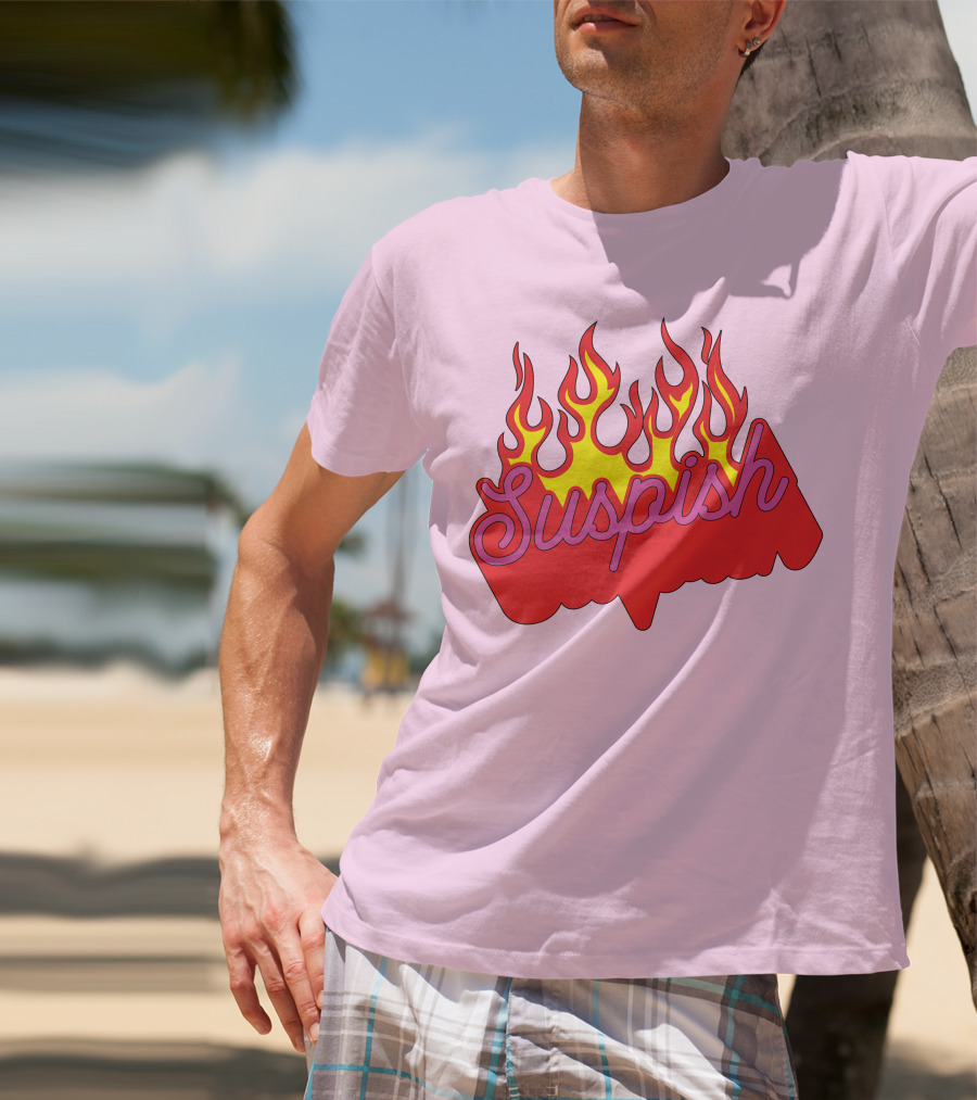 Bailey Sarian Suspish Flame Light Pink T-Shirt