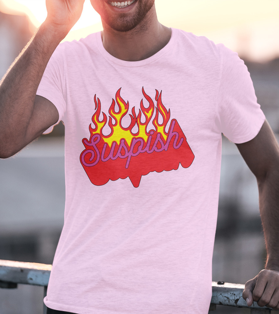 Bailey Sarian Suspish Flame Light Pink T-Shirt