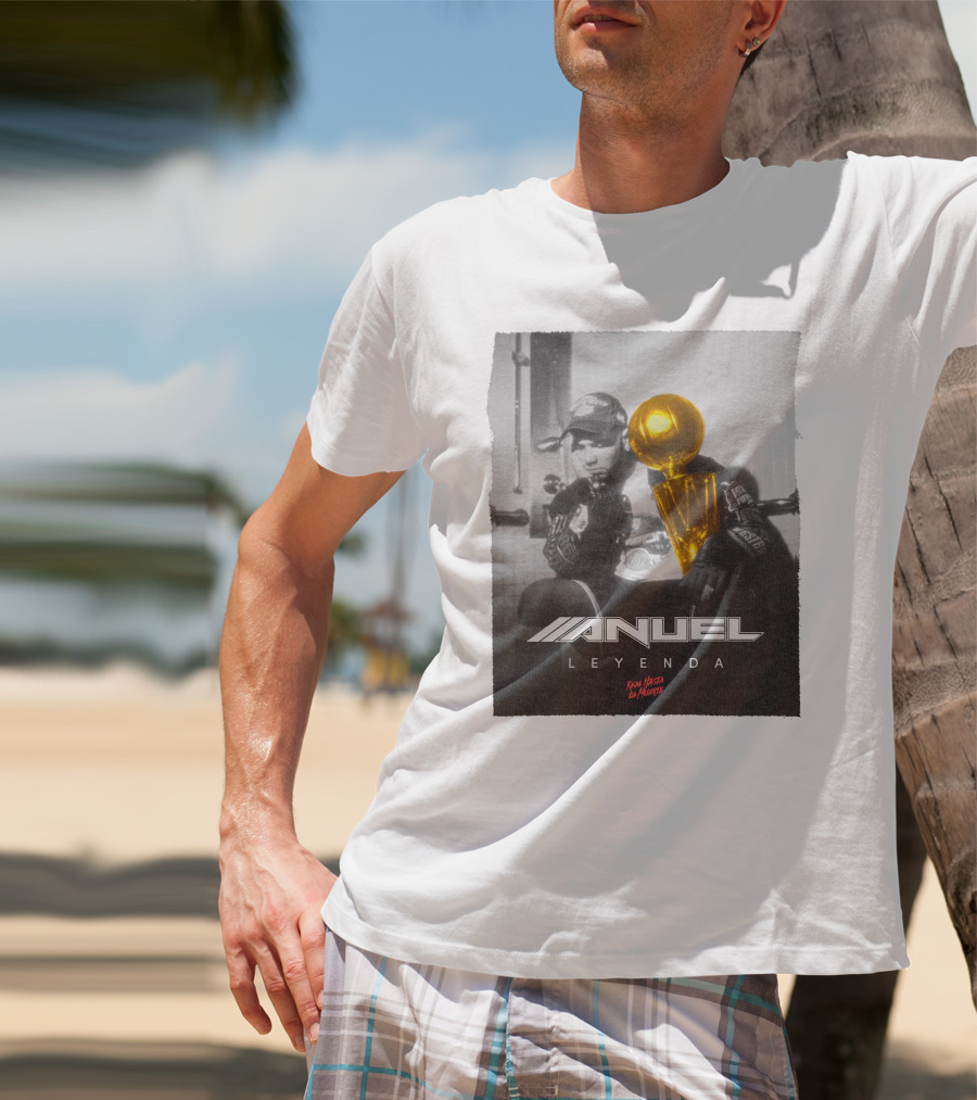 Anuel AA Leyenda Real Hasta La Muerte Gold Trophy T-Shirt