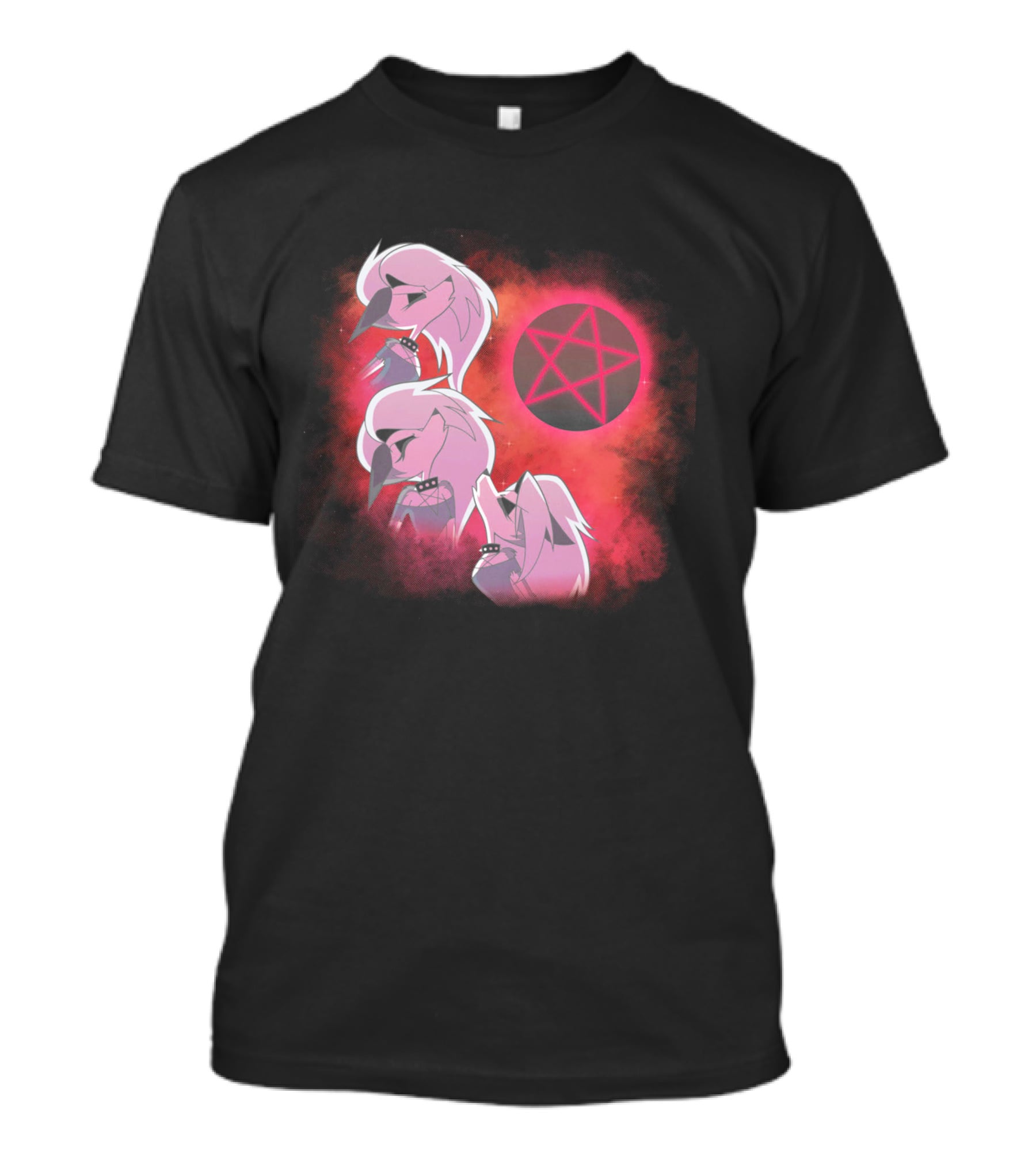 Helluva Boss Loona Trio With Pink Pentagram T-Shirt