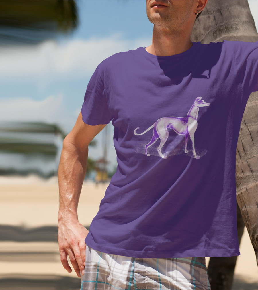 Purple Greyhound Dog Merch T-Shirt