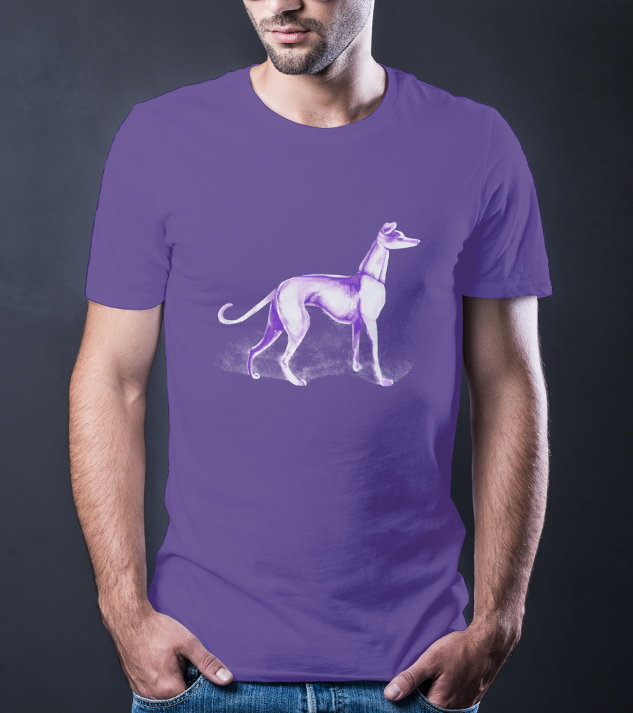 Purple Greyhound Dog Merch T-Shirt