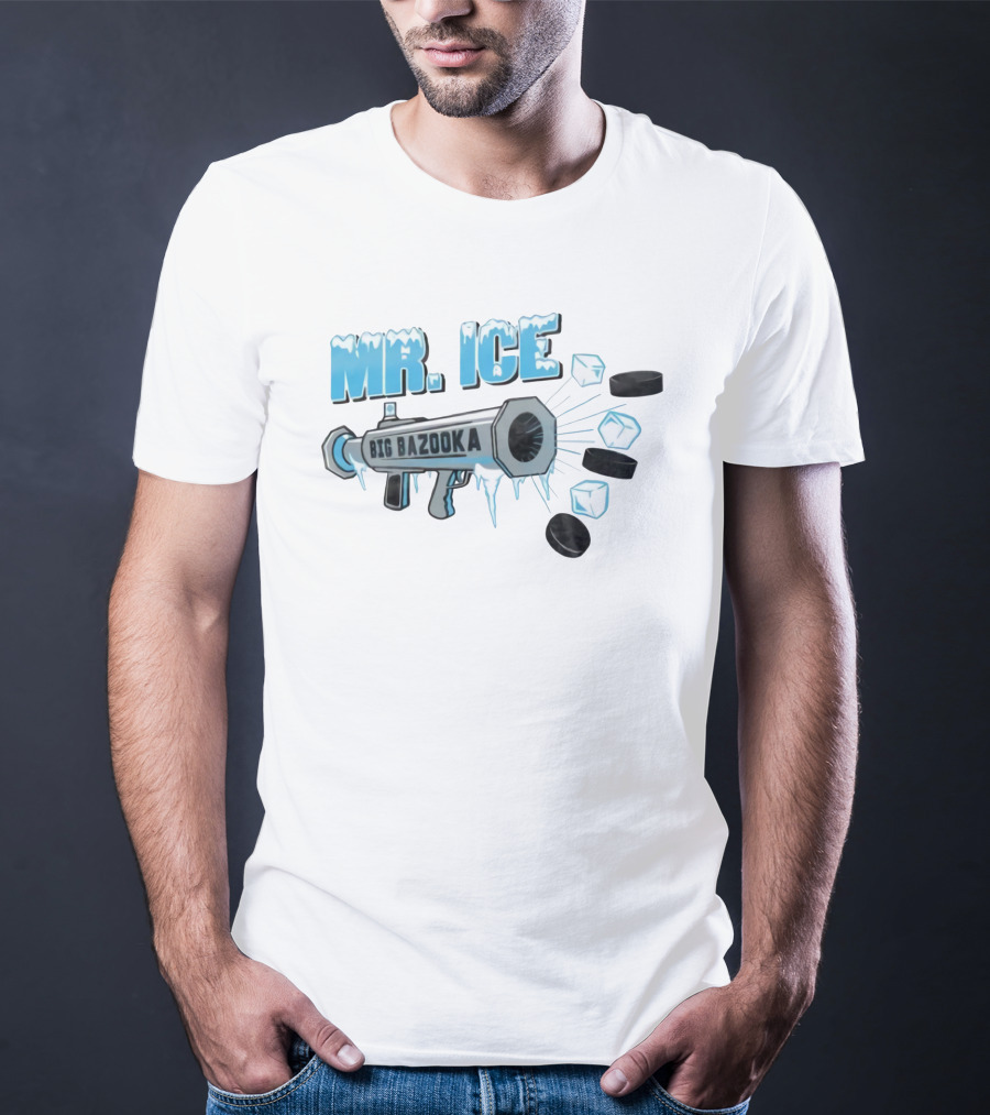 Mr Ice Big Bazooka Hockey Pucks And Ice Cubes T-Shirt