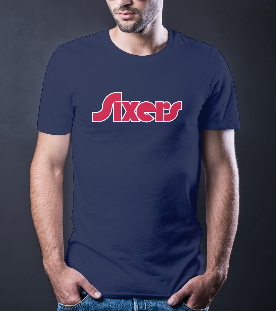 Sixers City Edition Logo Red And Blue T-Shirt